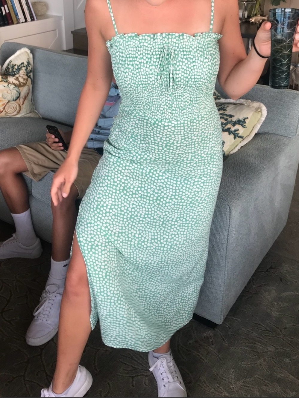 Mint Polka-Dot Sundress